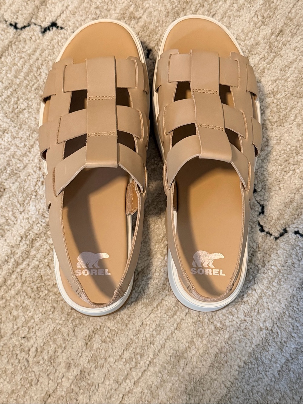 Sorel Women’s Tan Woven Slide Sandals